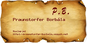 Praunstorfer Borbála névjegykártya